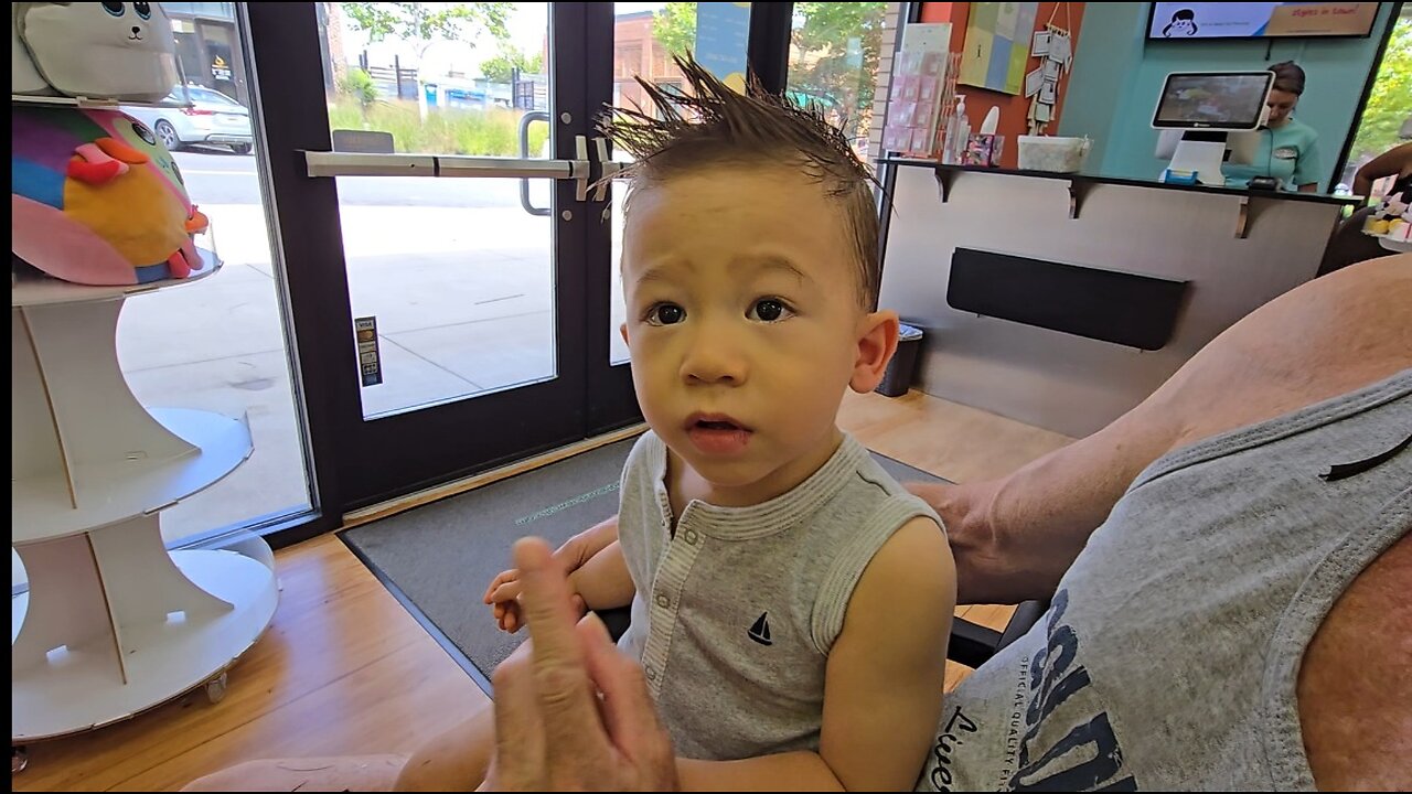 I'm a young man, not a baby / 21-month-baby gets a haircut