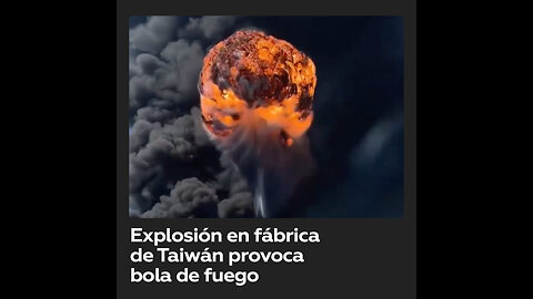 Explosión en fábrica de resina forma una enorme bola de fuego en Taiwán