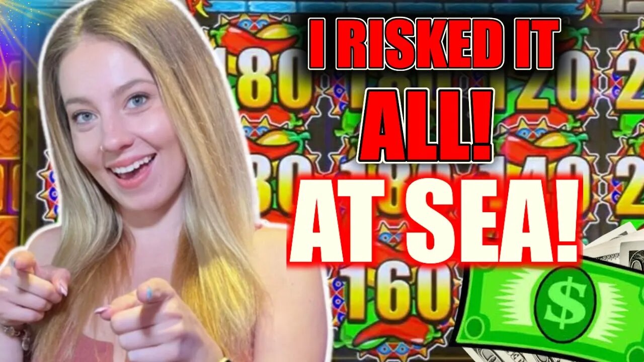 OMG! I BET Big For A Win AT SEA! Will It Payoff Big? Playing Slot Machines Everywhere I Go!