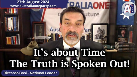 Riccardo Bosi HUGE Aug 27 - It’s About Time The Truth Is Spoken Out!