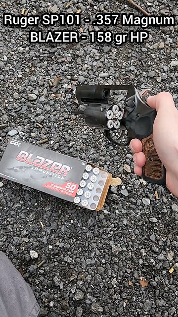 Ruger SP101 - .357 Magnum Chronograph (BLAZER 158 gr Hollow Point)