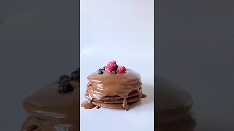 Chocolate Pancakes 🥞 #trendingshorts #fingerfood #viralvideo #koreanfood #frenchfood #americancusine