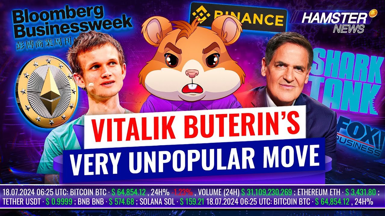 Bloomberg Apologizes to Binance, Buterin’s Crypto Politics, BTC’s Tremendous Growth ⚡️ Hamster News