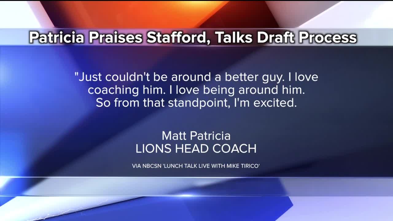 Matt Patricia praises Matthew Stafford, talks Draft process with Mike Tirico