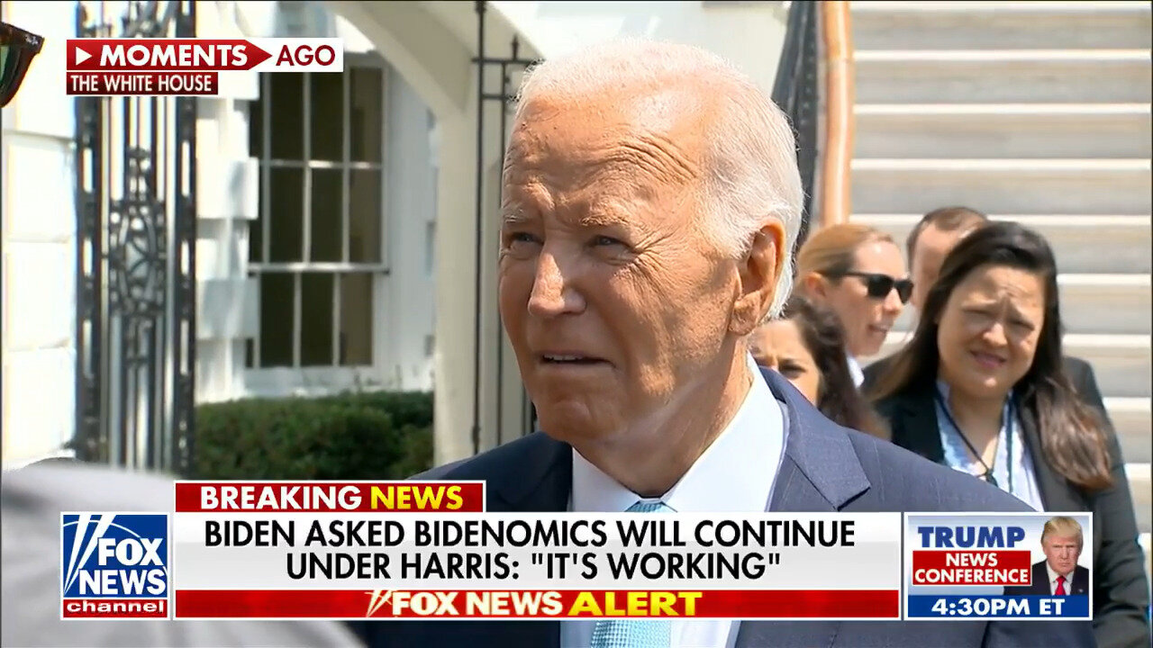 Fox Business' Ed Lawrence Asks Biden If 'Bidenomics' Will Continue Under Harris