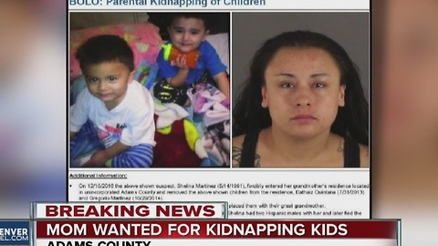 Mom wanted for allegedly kindapping kids