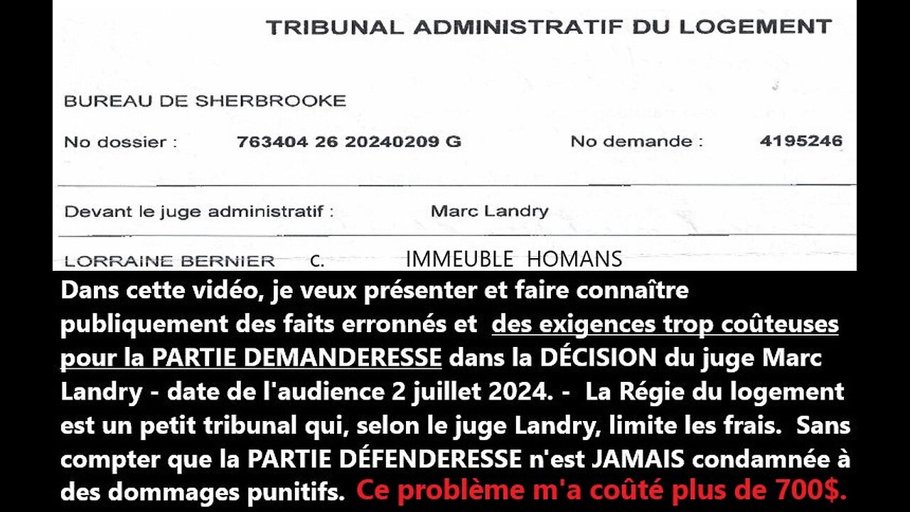 DÉCISION INCROYABLE D'UN TRIBUNAL DU QUÉBEC (CANADA)