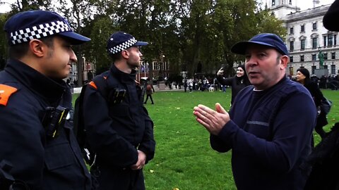 PROTESTER CONVERSATION WITH TSG POICE OFFICER WE ARE DOING THIS FOR YOUR KIDS #MILLIONMASKMARCH