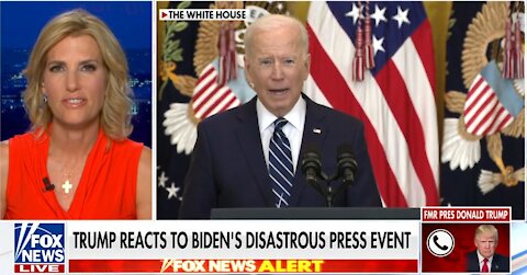 Former President Trump Reacts to Biden's First Press Event