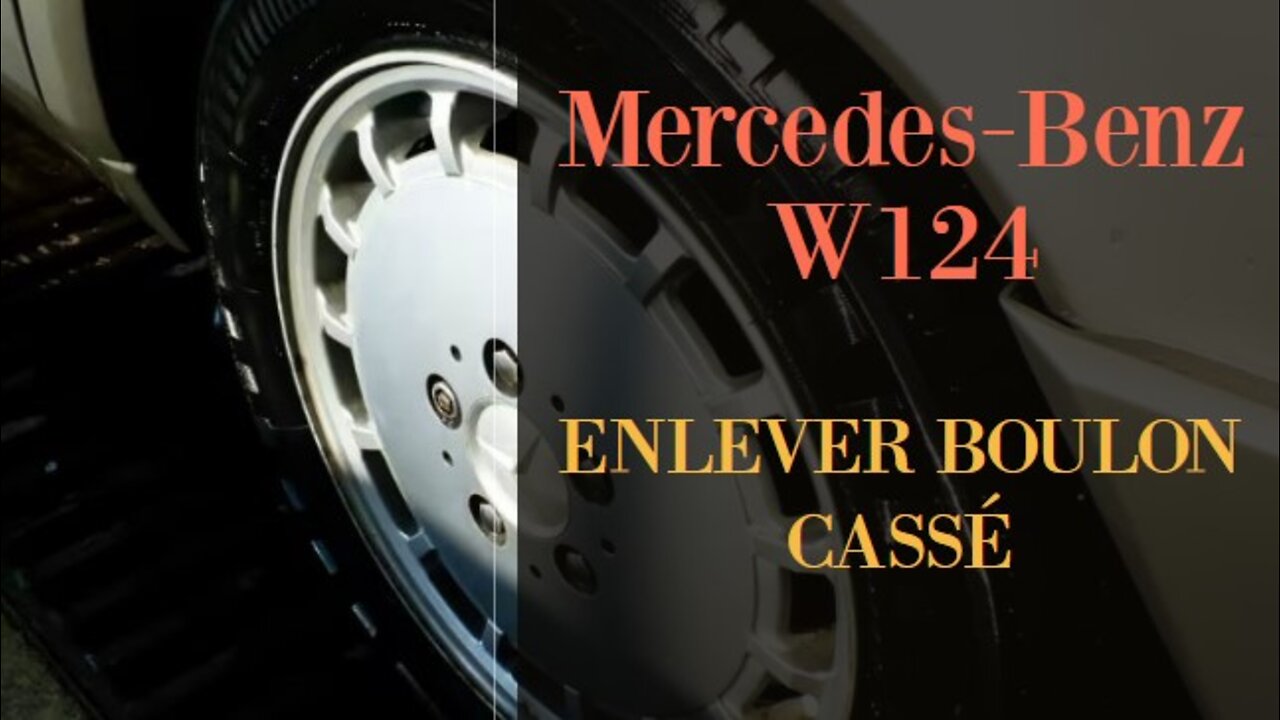 Mercedes Benz W126 - Comment enlever un boulon de roue cassé tutoriel