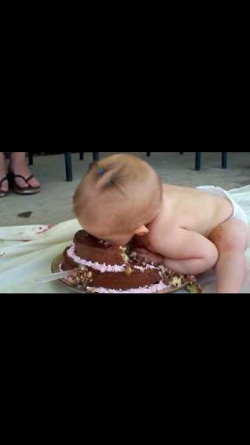 First Birthday Cake - Funny Baby