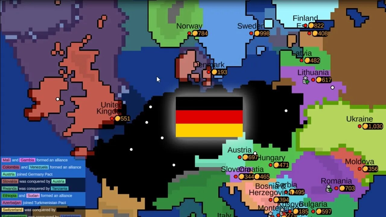 Trying to conquer the world with Germany (Modern Day) - Ages Of Conflict World War Simulator