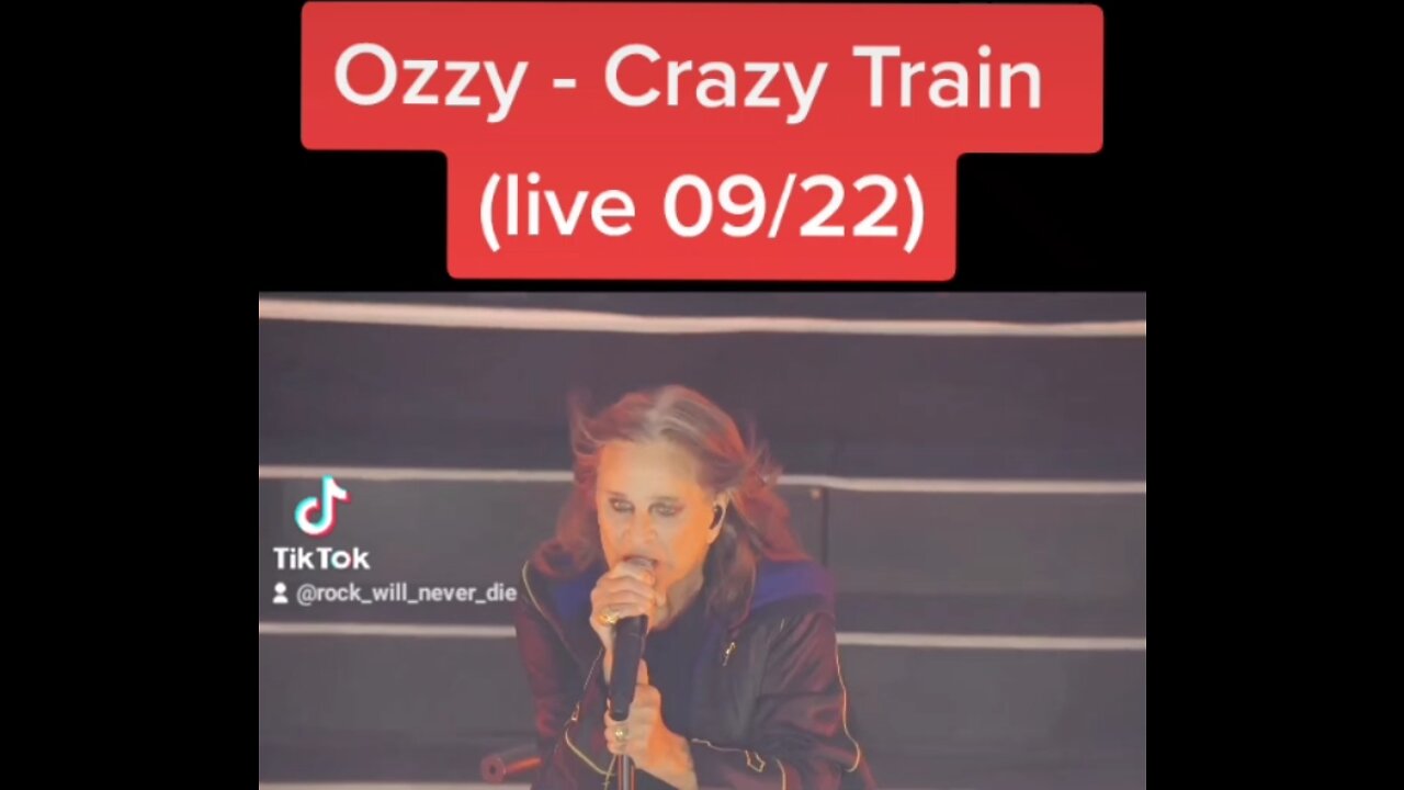 Ozzy's playing "Crazy Train" during Thursday Football's half-time