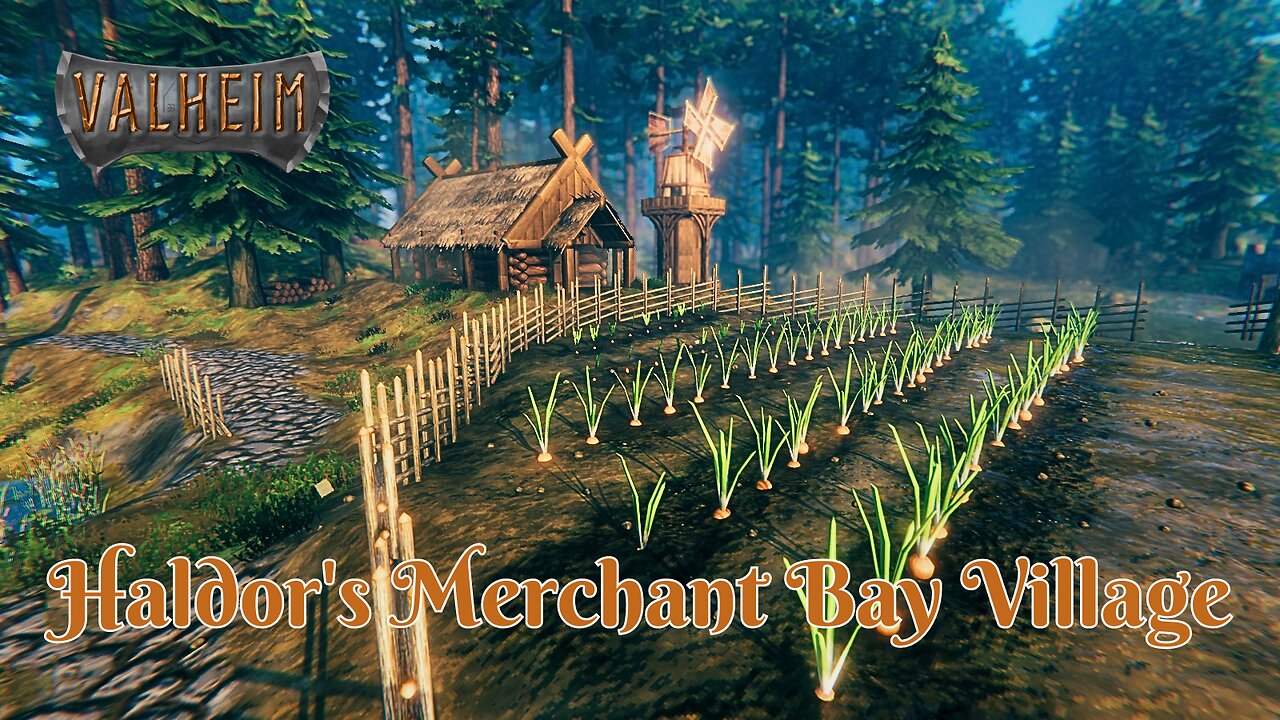 Haldor's Merchant Bay Village #2: The Farm - A Vanilla Valheim Build Series - Crop Rows Tutorial