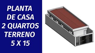 Planta de casas com 2 quartos TERRENO 5X15