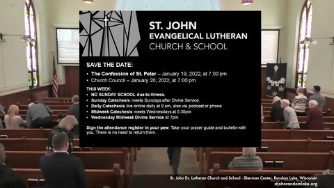 St. John Lutheran Church & School - Random Lake, WI Live Stream