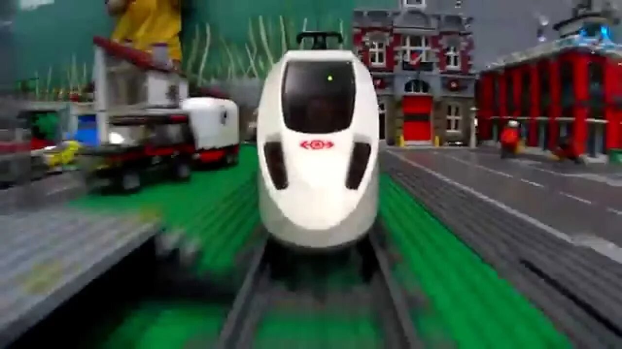 Horizon Express on huge Lego City layout Ride-on