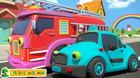 Wheels On the Bus and Vehicles Learning Rhyme & Song for Toddlers