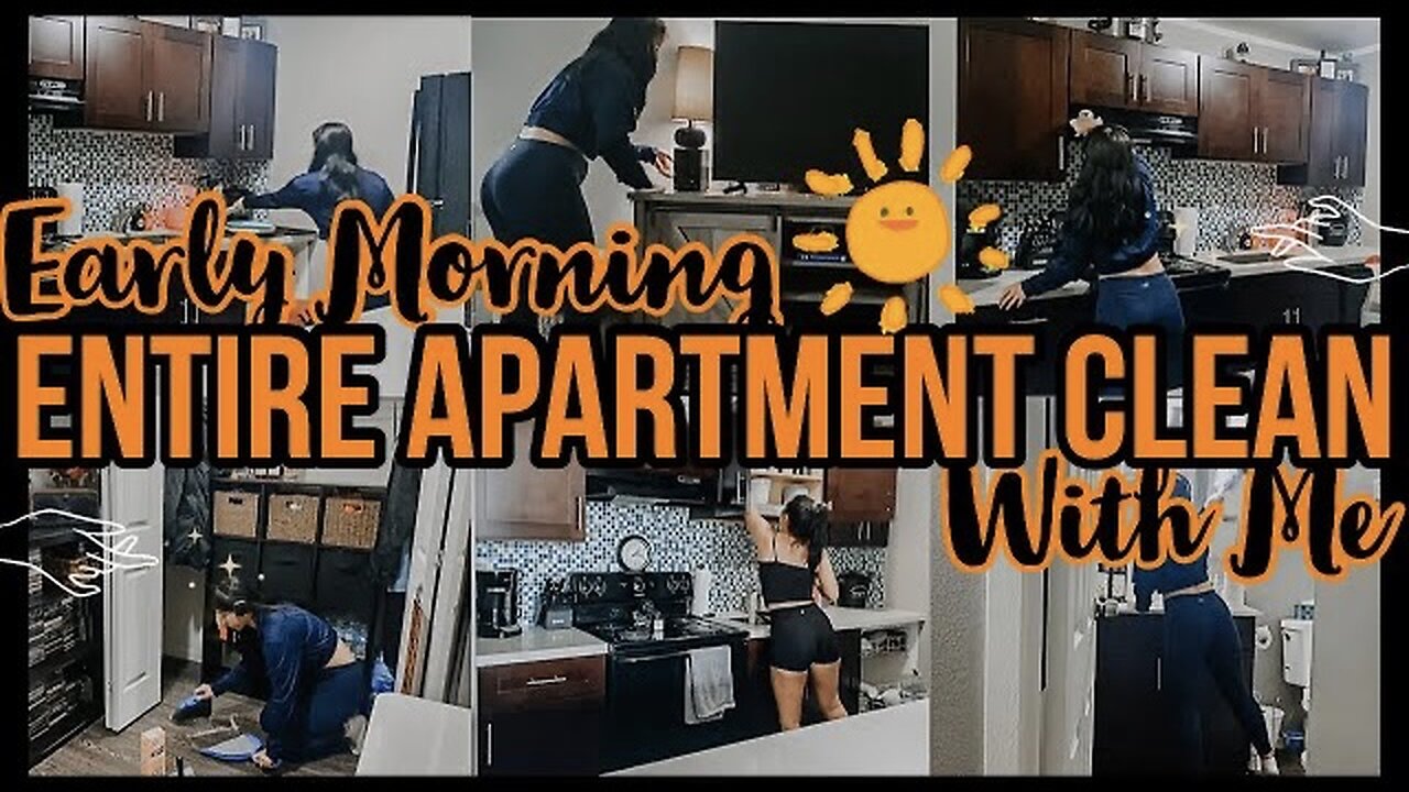 *2 DAY* ENTIRE APARTMENT EARLY MORNING CLEAN WITH ME 2021 | SPEED CLEANING MOTIVATION | ez tingz