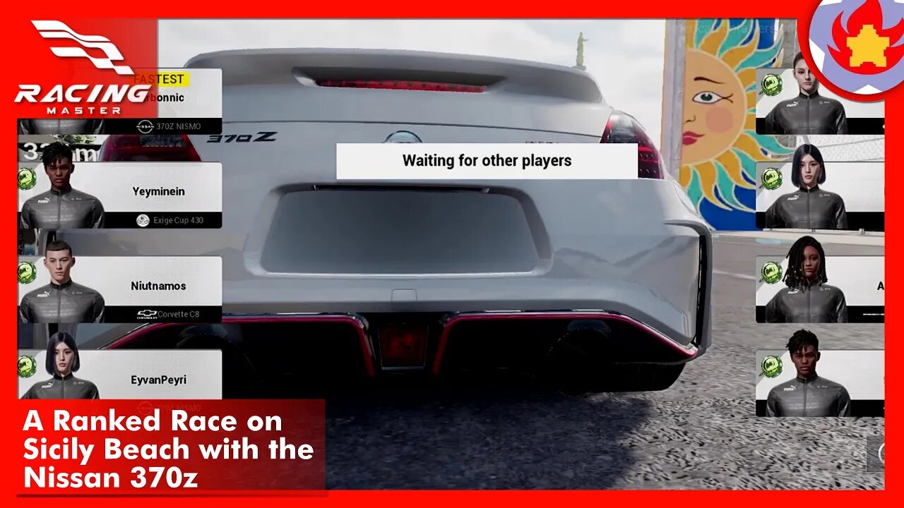 A Ranked Race on Sicily Beach with the Nissan 370z | Racing Master