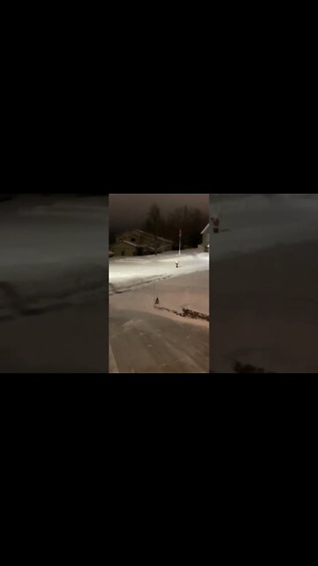 Who won the snowblowing contest? #shorts