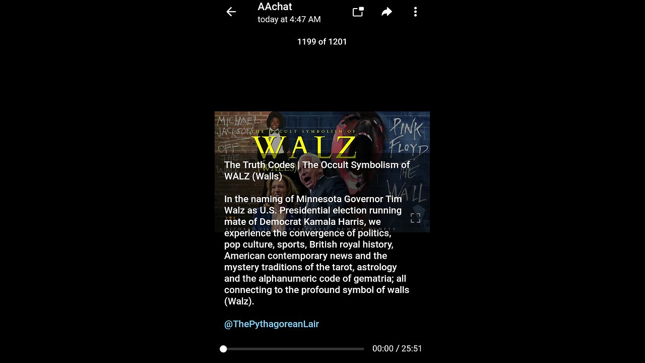 Documentary: Walz Occult Codes