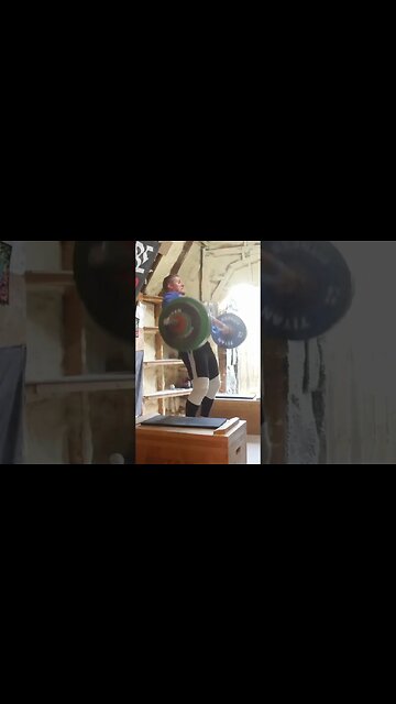 110 kg / 242 lb - Block Snatch Double - Weightlifting Training