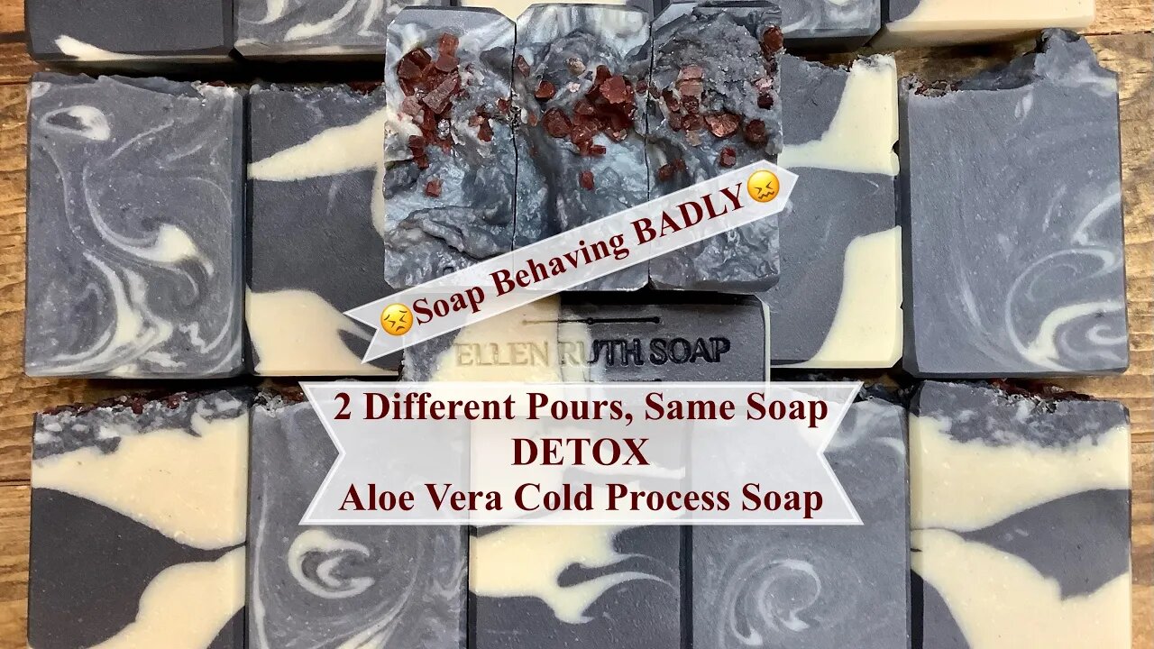 Making All Natural DETOX Aloe Vera & Essential Oil CP Soap - Super Fast Trace! Ellen Ruth Soap