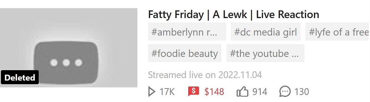 11-4-2022 The YouTube Underground PRIVATED "Fatty Friday A Lewk" no chat