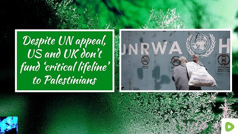 Despite UN appeal, US and UK don’t fund ‘critical lifeline’ to Palestinians