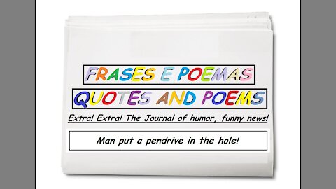 Funny news: Man put a pendrive in the hole! [Quotes and Poems]