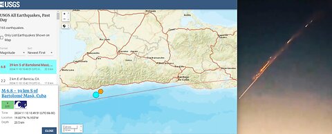 2 LARGE EARTHQUAKES ROCK CUBA AFTER CAT 3 HURRICANE*WHAT WAS IN THE TEXAS/OKLAHOMA SKY???