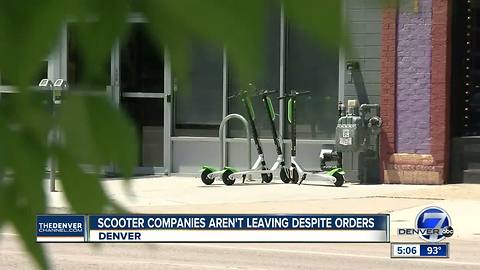 Denver tells LimeBike and Bird to scoot on out but e-scooters are still everywhere