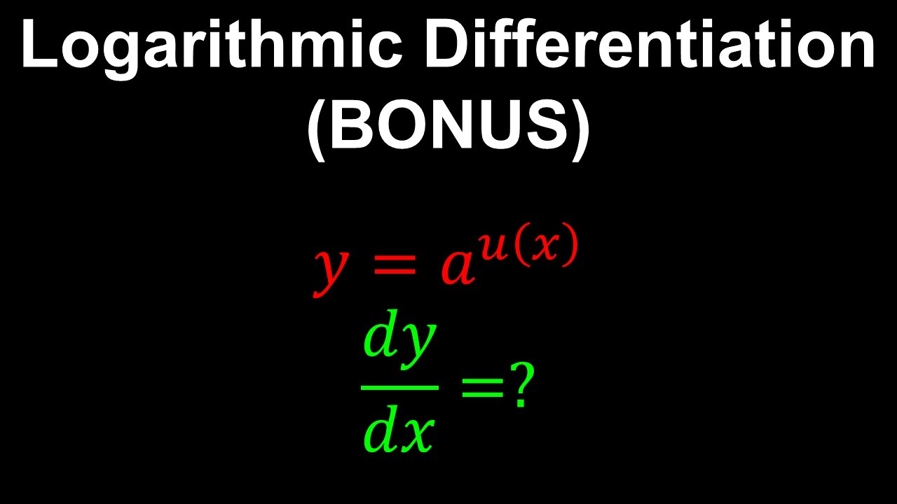 Logarithmic Differentiation, a^[u(x)] (BONUS) - AP Calculus AB/BC