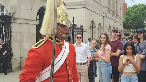 It takes just 35 seconds to check on the guards #horseguardsparade