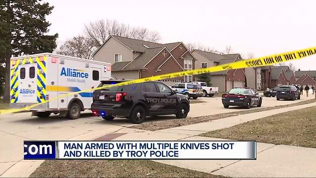 Troy police shoot, kill 23-year-old man armed with knives