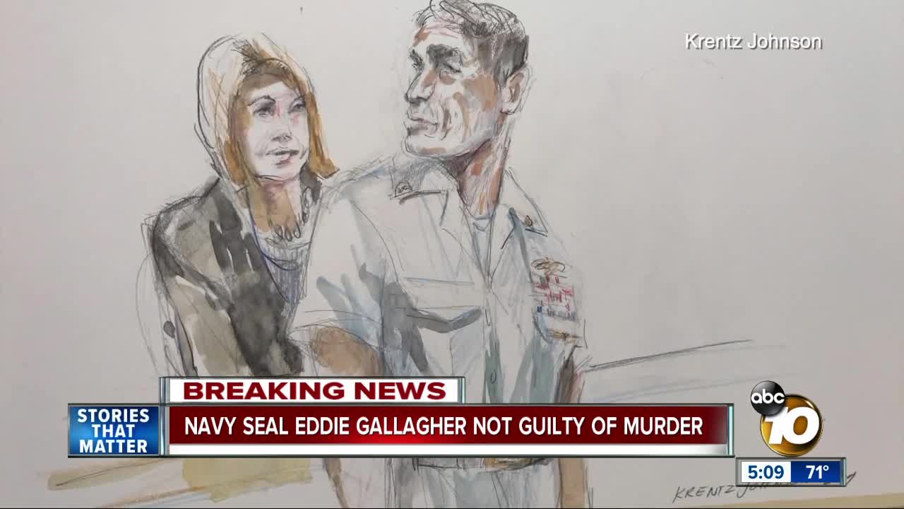 Jury: Navy SEAL Gallagher not guilty of premeditated murder