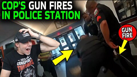 ⭐WTF?! COP's GUN Goes OFF BY ITSELF in POLICE STATION During Arrest