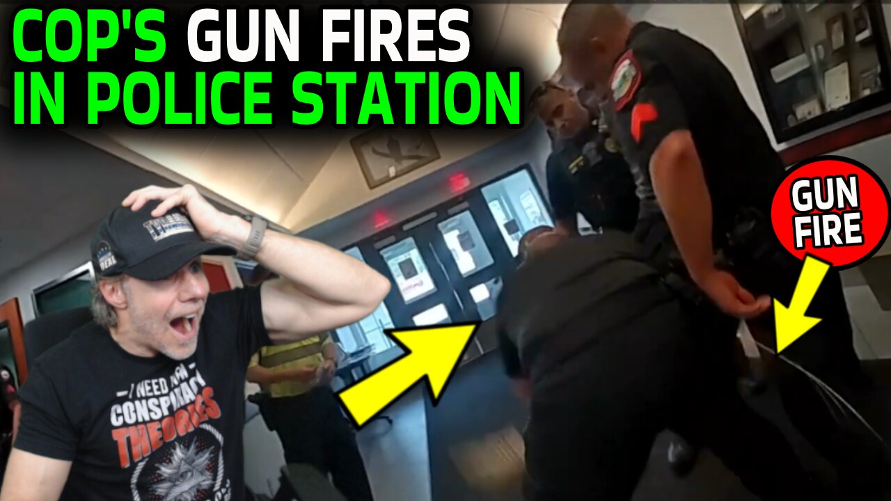 ⭐WTF?! COP's GUN Goes OFF BY ITSELF in POLICE STATION During Arrest