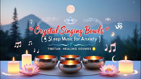 🔮 Crystal Singing Bowls | Sleep Music for Anxiety 🌙 | Tibetan Healing Sounds 🕉️