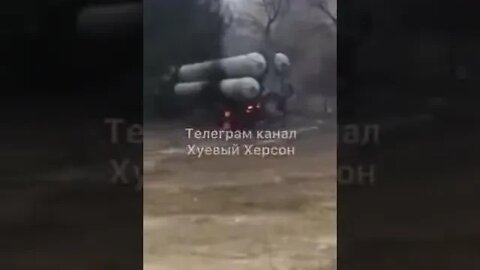 Another Ukrainian S-300 launcher vehicle burning