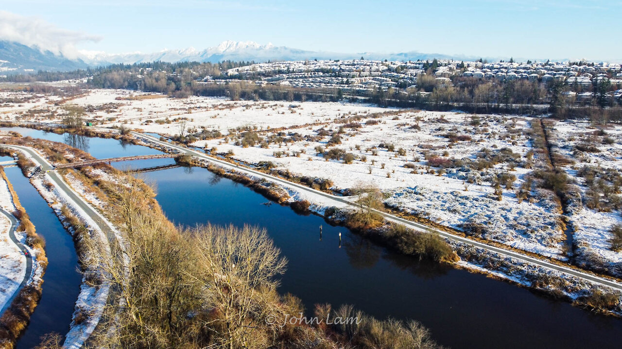 Drone view of Colony Farm @ Coquitlam BC Canada