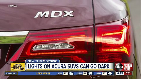 Acura recalls more than 360K SUVs because tail lights can go dark