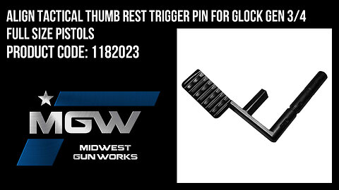 Align Tactical Thumb Rest Trigger Pin For Glock Gen 3/4 Full Size Pistols - 1182023