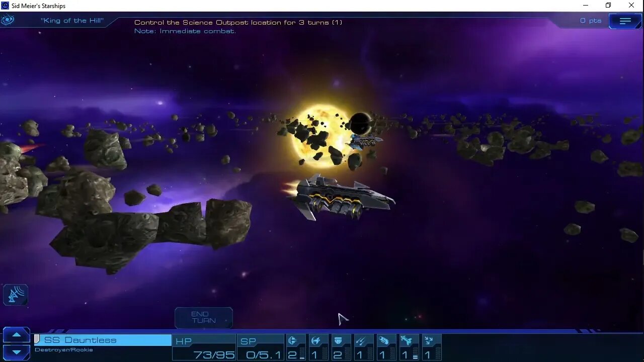 Sid Meier's Starships; faction, Superduper; lead, Khativa; map, small; difficulty, hard; part 1.