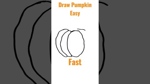 Draw Pumpkin Easy and Fast #halloween #halloween2022 #pumpkin