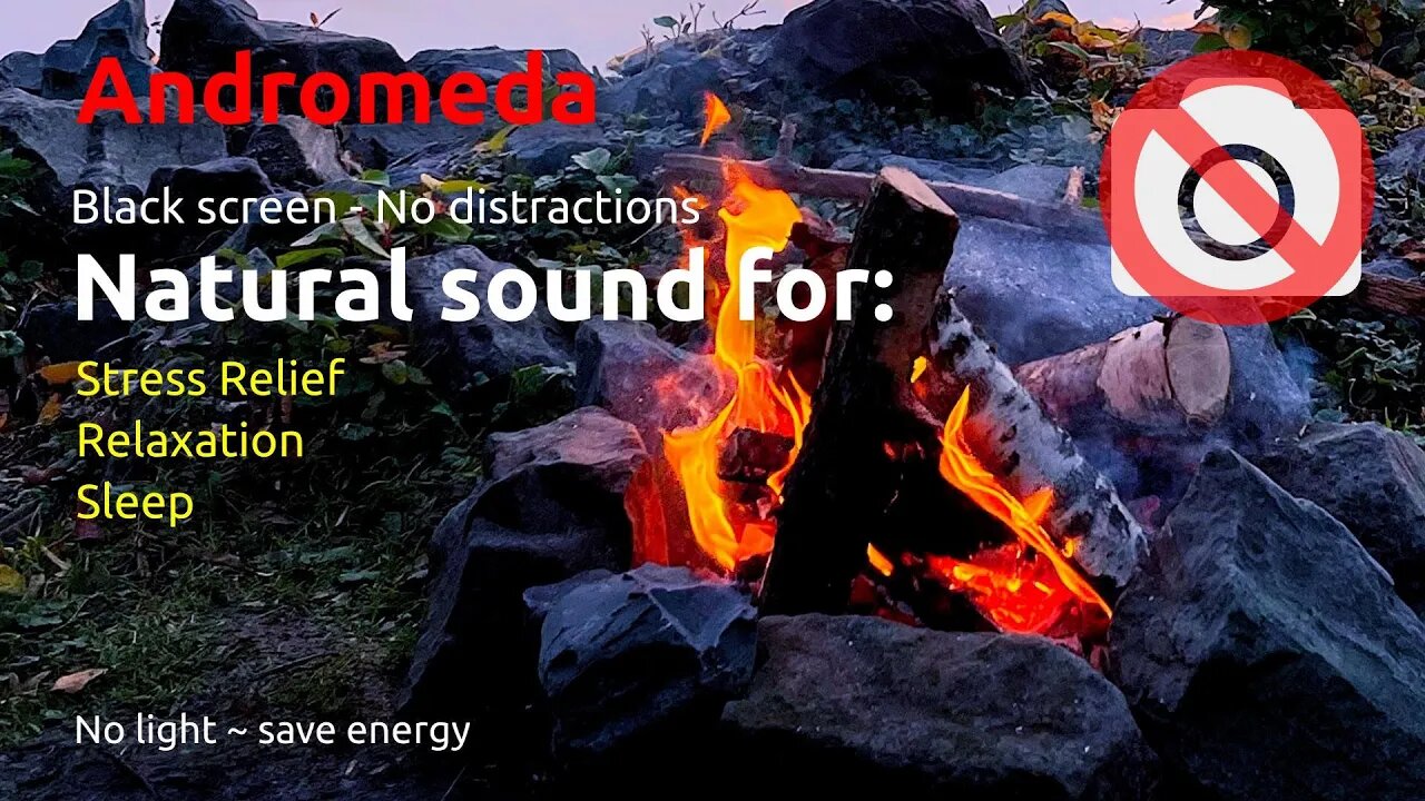 For Stress Relief, Relaxation, Sleep ~ Fire Sound ~ With black screen for no distractions 🖤 ⬛️ 🔊