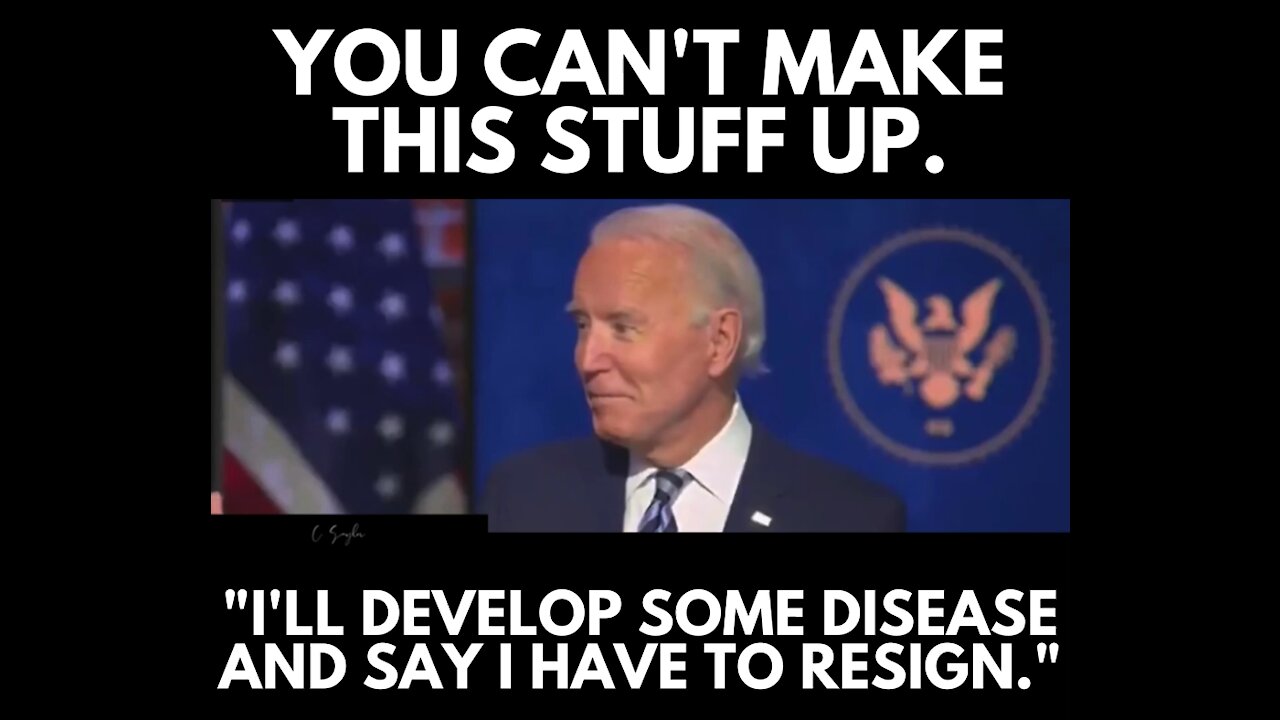 Patriot News Outlet | Remember This? Biden: “I’ll Develop Some Disease And Say I Have To Resign”