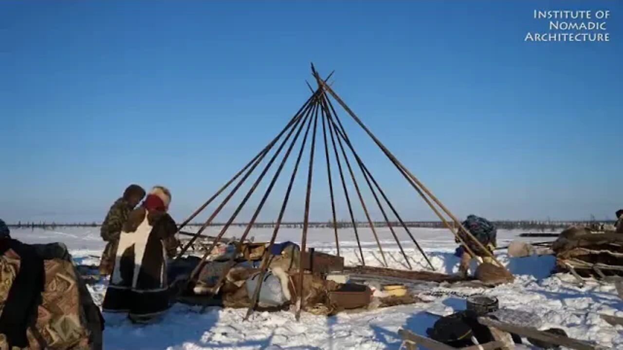 Warmest tent on earth pitching in the siberian arctic winter