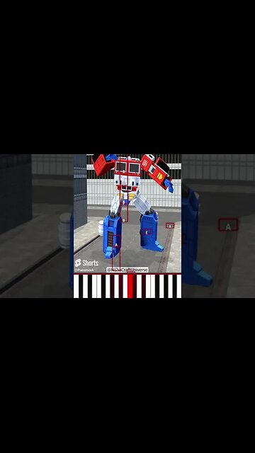 Optimus Crossing Through A Portal To The Skibidi World (@HahaCraftUniverse) - Octave Piano Tutorial